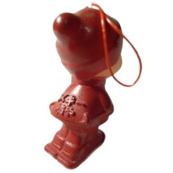 スキー毛糸のスキー坊やの指人形背面