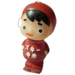 スキー毛糸のスキー坊やの指人形前面