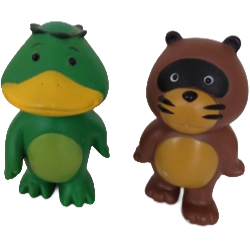 DCカードのカッパとたぬき