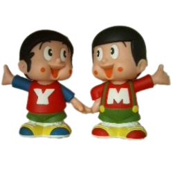 ヤンマーのヤン坊マー坊貯金箱正面